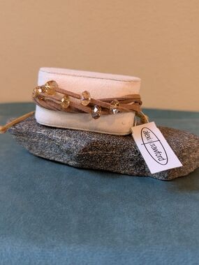 Alexia Crawford Tan With Beads Bracelet